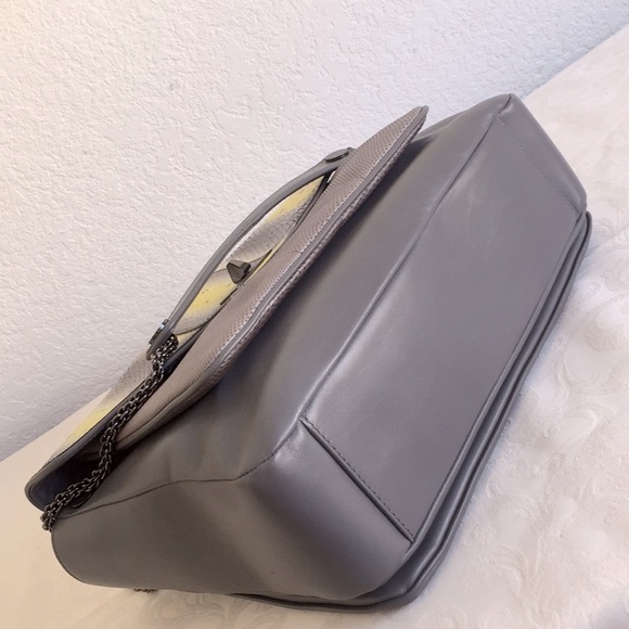 Baraboux leather and python chain strap bag - Picture 4 of 8